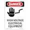 Signmission OSHA Sign, 10" Height, Rigid Plastic, High Voltage Electrical, Portrait, V-1329 OS-DS-P-710-V-1329 - alternate 1